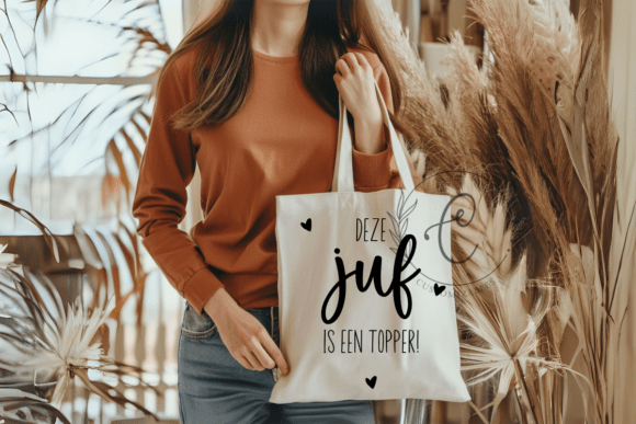 Deze Juf is Een Topper SVG: Graphics for Crafts & Branding