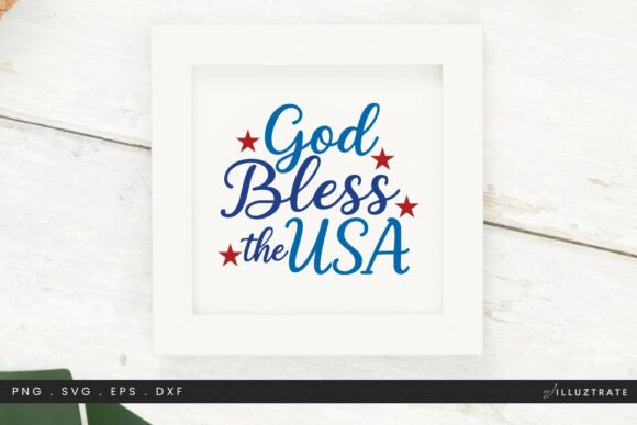 God Bless USA SVG Clipart for Crafts & Graphics