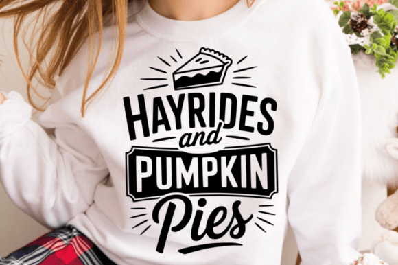 Hayrides and Pumpkin Pies SVG Design for Crafts & Graphics