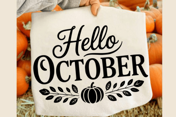 Hello October SVG Design for Crafts & Graphics