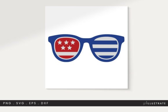 July 4 Sunglasses SVG Clipart for Crafts & Graphics