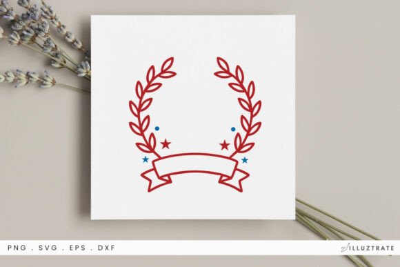 Laurel Banner SVG Clipart: Graphics for Crafts & Content