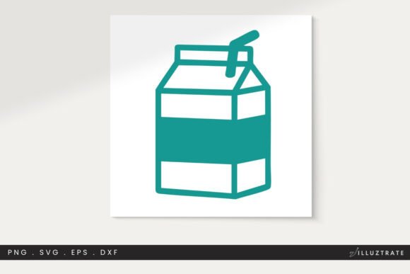 Milk Carton SVG Cut File Clipart PNG for Crafts & Graphics