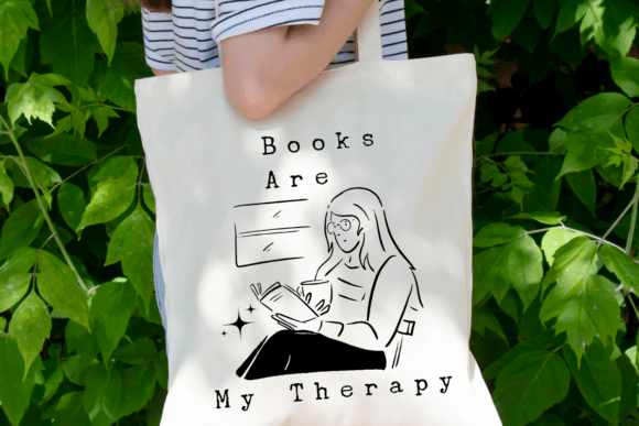 Reading is My Therapy SVG: Graphics for Crafts & Digital Sellers