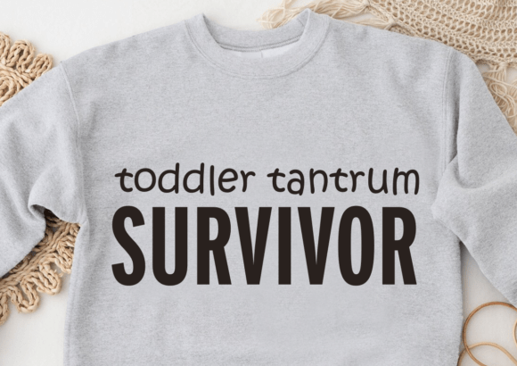 Toddler Tantrum Survivor Graphics for Crafts & Content